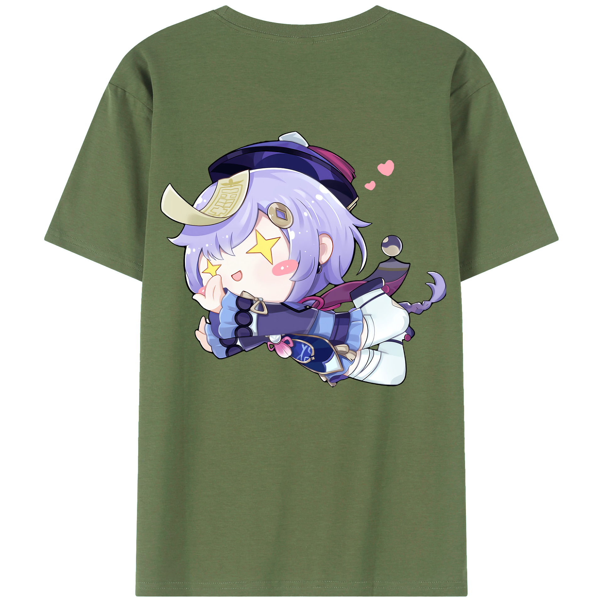 げんし神 七七 なな  genshin Nana 綿100％ メンズ半袖Tシャツ（バックプリント） 通気性